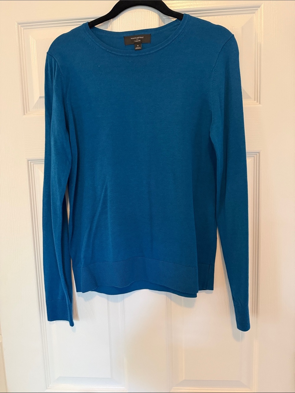 Banana Republic Women's Teal Blue Crewneck Long Sleeve Sweater